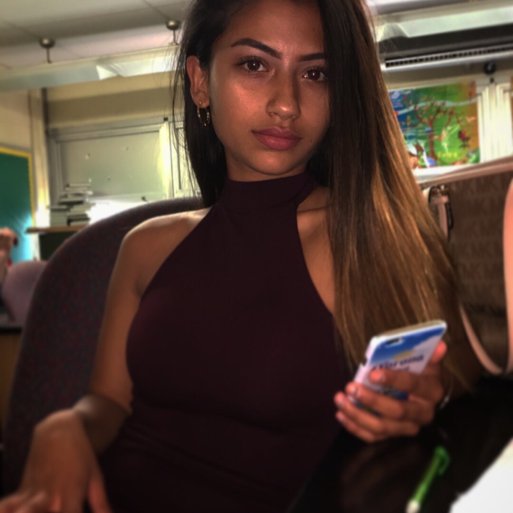 Burgundy mini dress